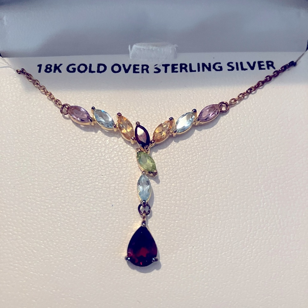 Multi gemstone necklace